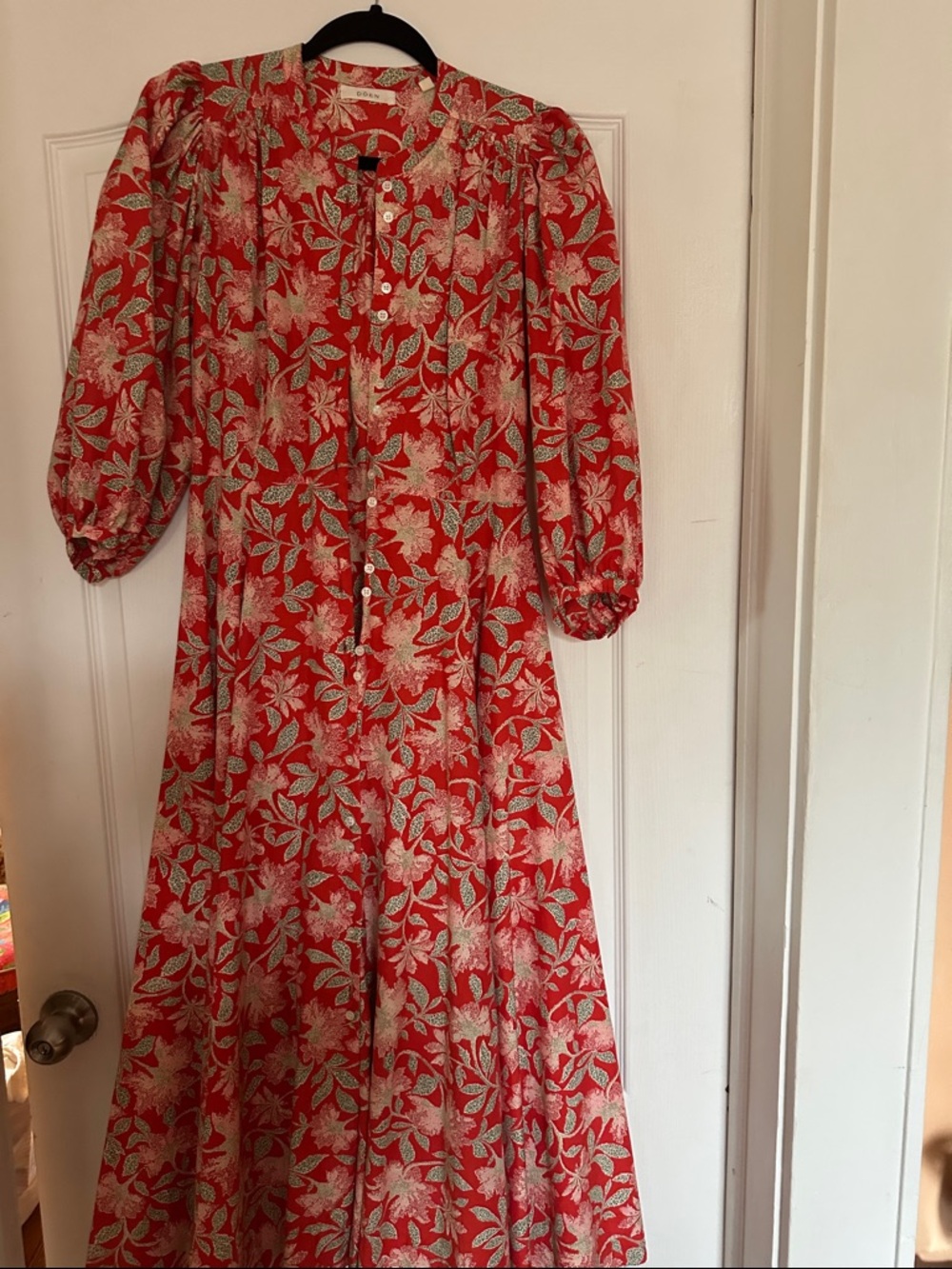 Doen Red Floral Print Blouse